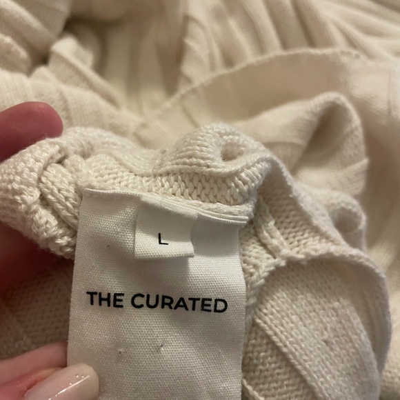 The Curated Ribbed Turtleneck in Ivory, L - Picture 7 of 7